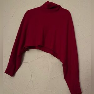 Wilfred Deep Red Cowl Neck Sweater